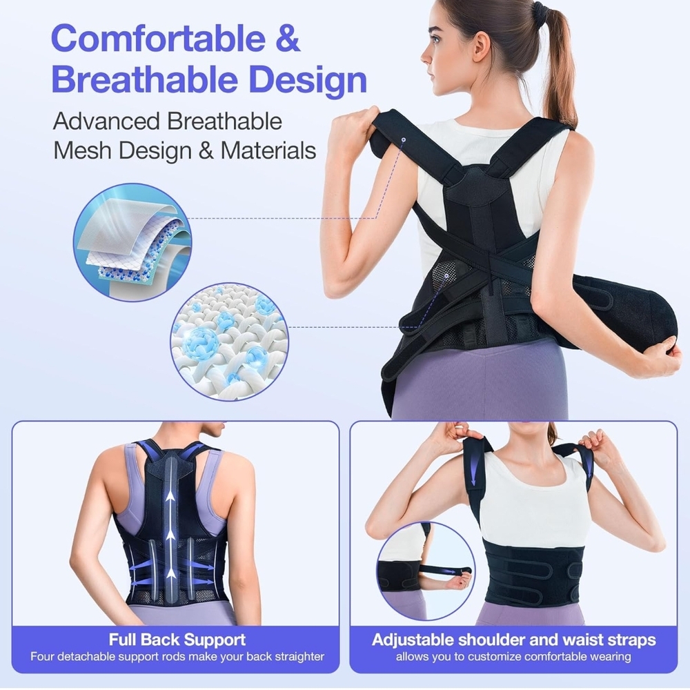 Black Posture Corrector Brace - image 6